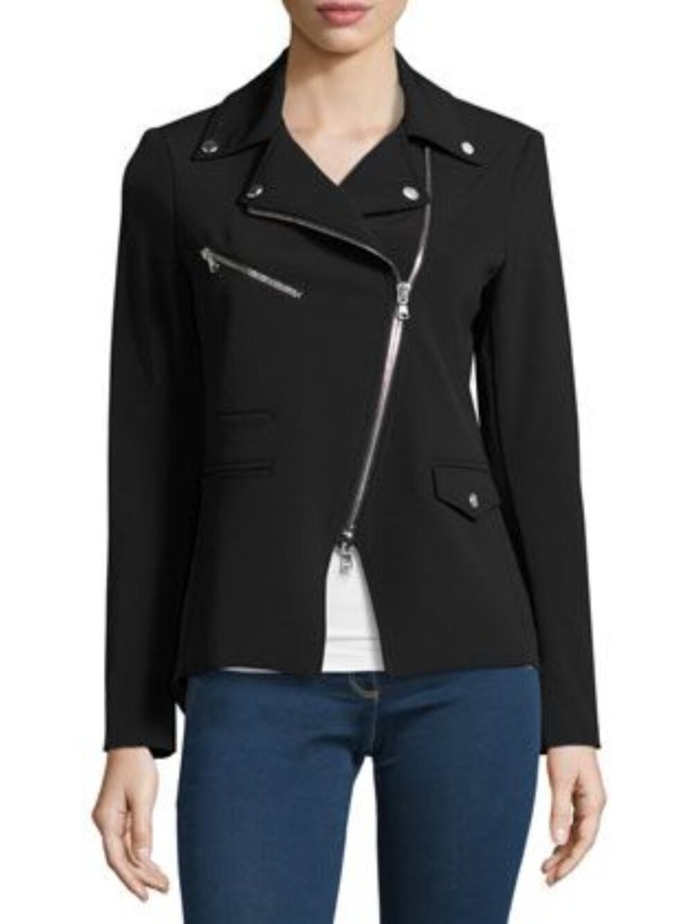 Veronica Beard Black Moto-Style Jacket